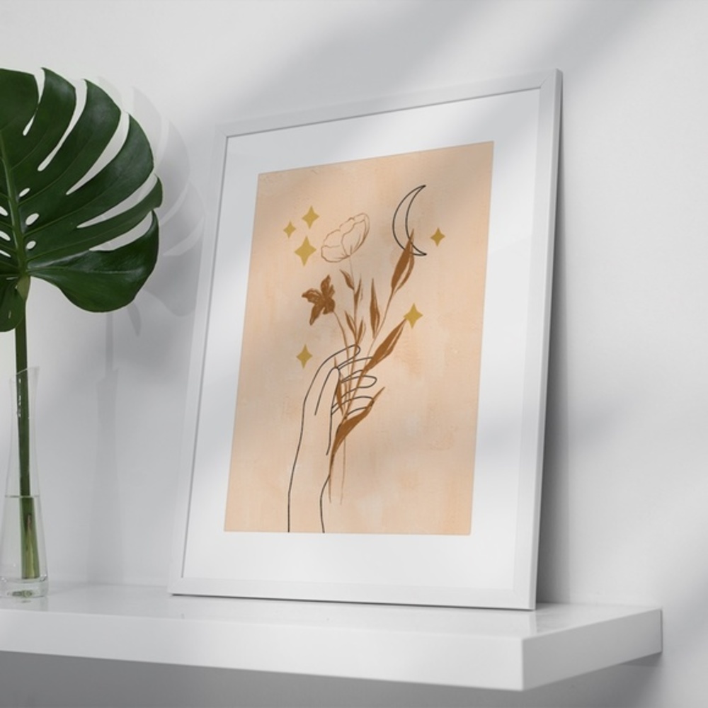 Wall Art Bohemian Celestial Hands Print Poster Illustration Unframed - Picture 3 of 5